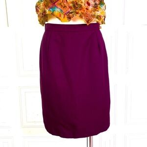 VINTAGE PURPLE GRAPE MINI BACK ZIPPER SKIRT WOMEN SIZE 6